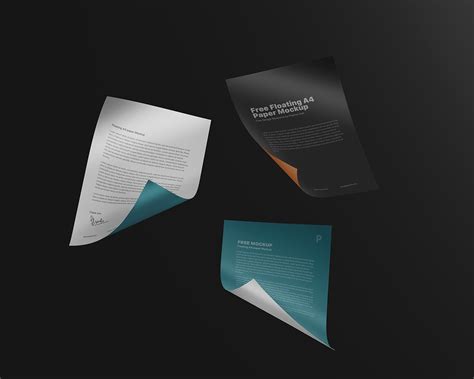 Free Floating A4 Paper Mockup :: Behance