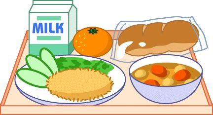 Fast food tasty yammy breakfast dinner lunch meal set. School Lunch Clip Art (With images) | School food, School ...