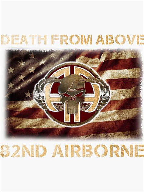 Death From Above 82nd Airborne Division Veteran Sticker By