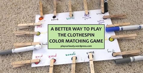 Have You Played The Clothespin Color Match Game Try Playing It This