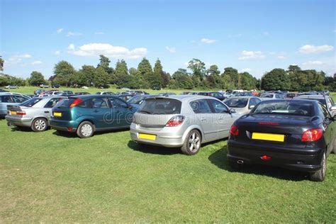 Cars Parked In A Field Stock Image Image Of Travel Park 55698393