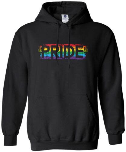 Threadrock Mens Gay Pride Hoodie Sweatshirt Lgbt Rainbow Proud Lesbian Flag Ebay