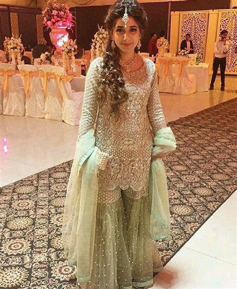 Mint Green Gharara Pakistani Bridal Dresses Pakistani Wedding