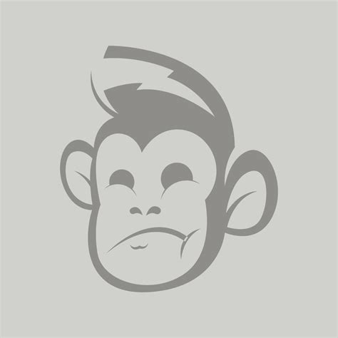 Monkey Head Logo Design Concept Vector Primate Head Logo Design