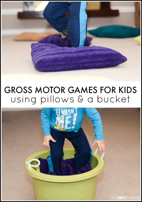 However, soldiers, some athletes, and others who engage in activities requiring high gross motor skills development is governed by two principles that also control physical growth. 8 Gross Motor Activities for Kids Using Pillows & a Bucket ...