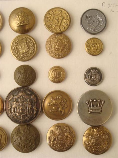 52 British Victorian Military Buttons Big Collection