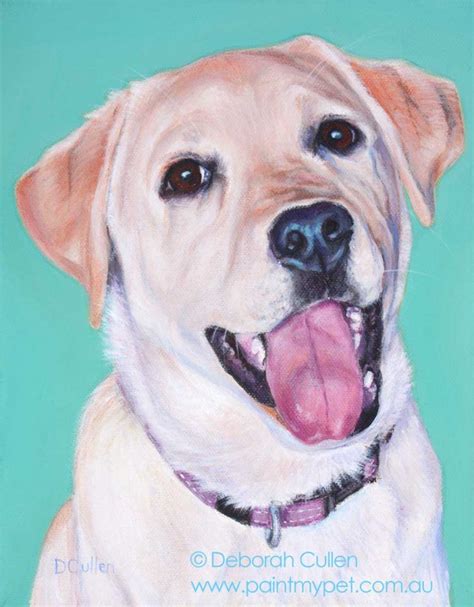 Maddie Golden Labrador Dog Painting Paintmypet By Deborah Cullen