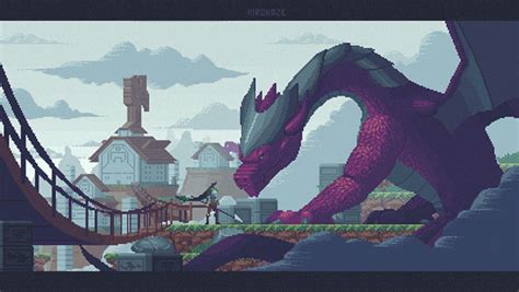 Share the best gifs now >>>. Dragon temple - gif animation on Behance