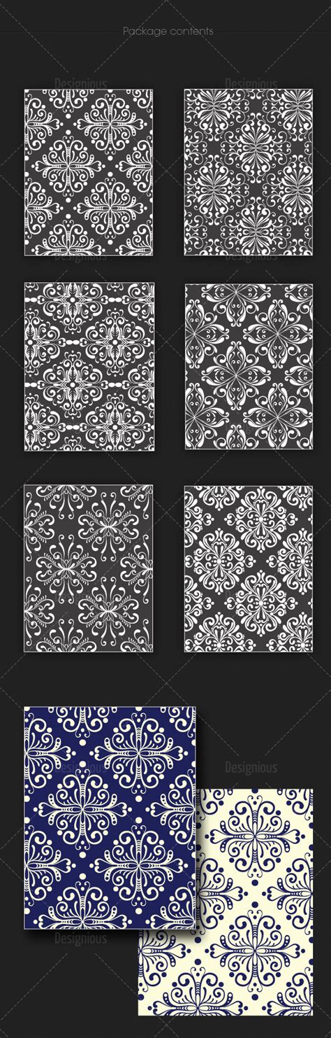 Seamless Patterns Vector Pack 123 Векторные клипарты текстурные фоны