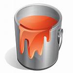 Paint Icon Icons Bucket Painting Brush Graphic