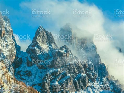 Aerial View Of Dolomites In Winter Stock Photo Download Image Now