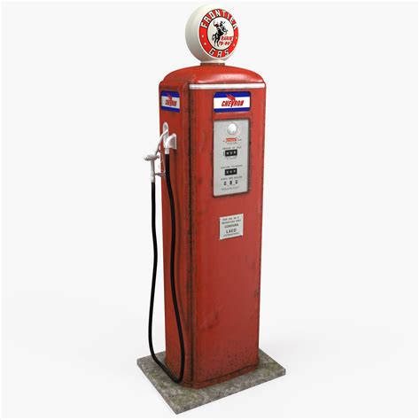Gas Station with Two Nozzles 3D Model $49 - .3ds .blend .c4d .fbx .max