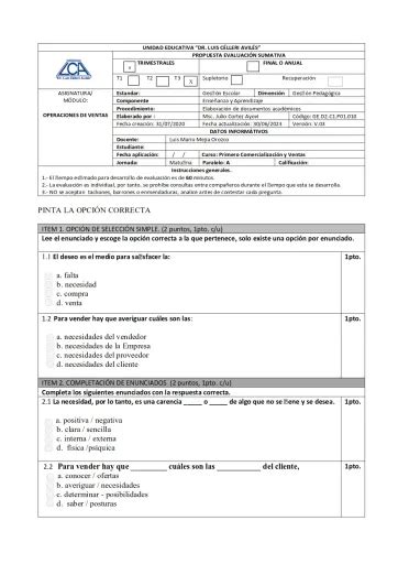 Ikalawang Markahan Interactive Worksheet Edform