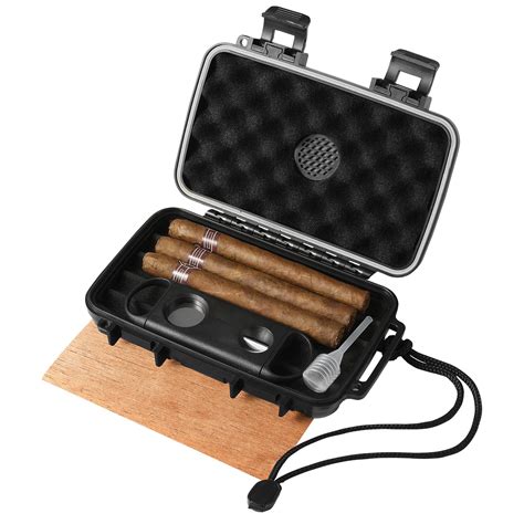 Buy Durable Small Travel Cigar Humidor Box Case Airtight Sealed