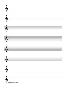 4 Best Images of Treble Clef Sheets Printable - Blank Music Sheets