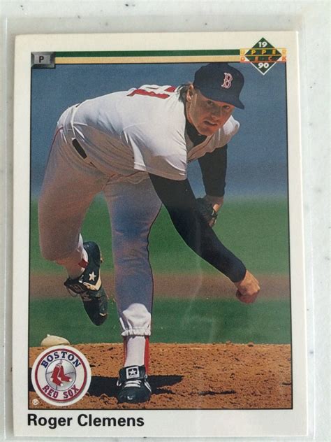 Roger Clemens 1990 Boston Red Sox Pitcher 1990 Upper Deck Etsy 日本