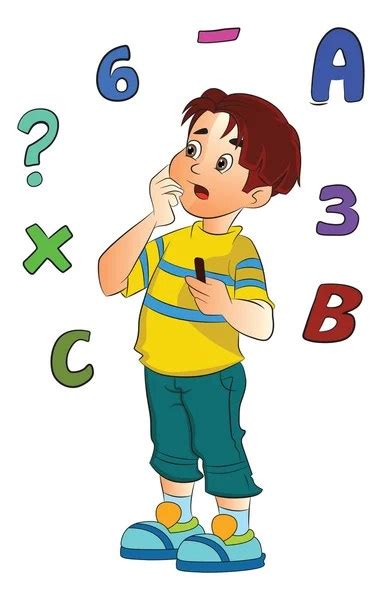 Dibujos De Ninos Estudiando Matematicas Para Colorear