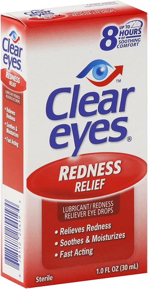 Clear Eyes Redness Relief Drops 1 Oz Pack Of 4 Health