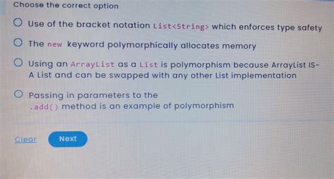 Solved Question 6 Of 25 Explain How Polymorphism Is Used In