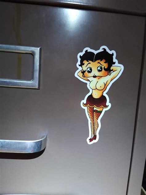 Betty Boop Desnudo Pegatina Dibujos Animados Arte Estilo Etsy España