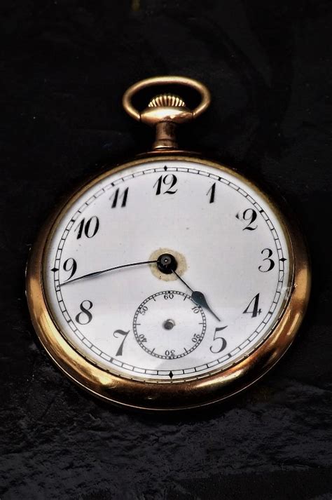 Antique antique pocket watch, gold plated cased | ANTIQUES.CO.UK