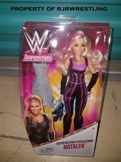 Mattel Wwe Superstars Natalya Neidhart Signed Fashion Doll Mib Wcoa