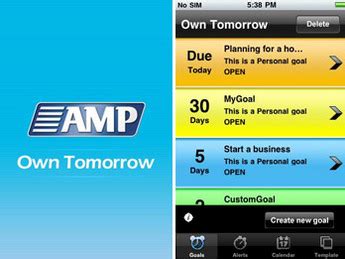 Track status,upload documents and pay charges. iPhone Mobile App for Consumer 'AMP' - Goal Tracker ...