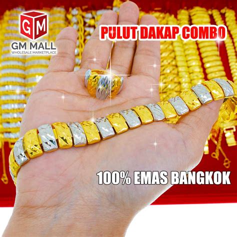 Pemilik resepi menggunakan pisang tanduk. Pulut Dakap 100% Original Emas Bangkok, Gelang Tangan dan ...