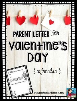 Well, i guess if your recipient turns out to be your waifu, go for it! Valentine Parent Letter {Freebie} | Valentines school ...