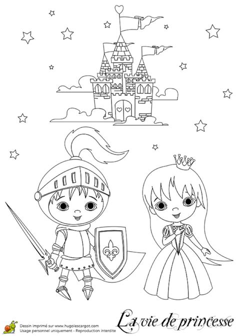 Coloriage prince charmant princesse et chateau  Принцесса раскраски