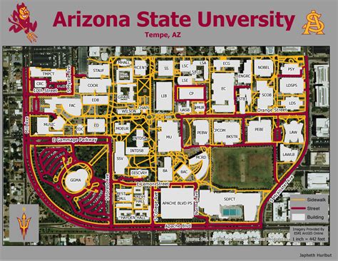 Arizona State University Campus Map Gold Campus Map University Images