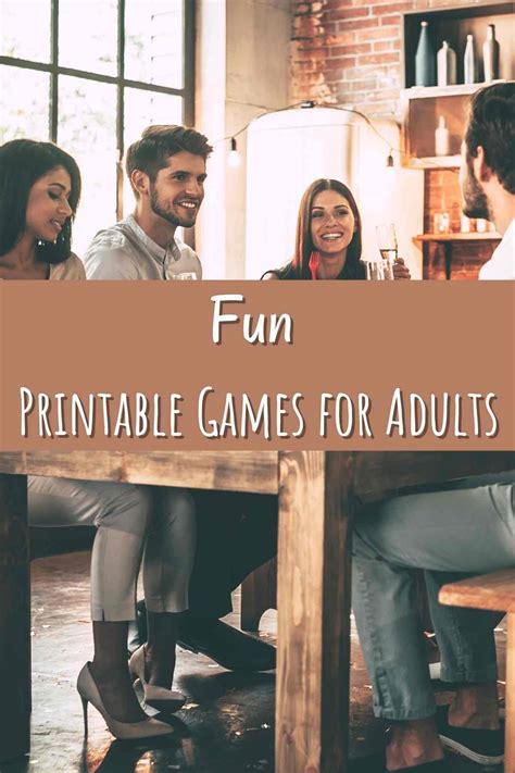 Fun Printable Games For Adults Fun Party Pop