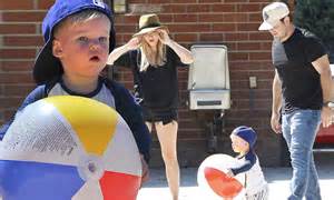 Hilary Duff S Tottering Son Has The Ball But She S Got The Edge In Cut Off Shorts During