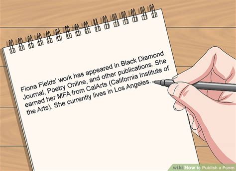 Go through the editing process several times before submitting the book for then you'll be ready to take these steps so you know how to find a publisher for your book. 4 Ways to Publish a Poem - wikiHow