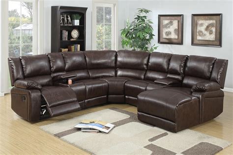 Find a great collection of leather sectional sofas at costco. 5 Pcs Reclining Sectional Brown Leather Sofa Set