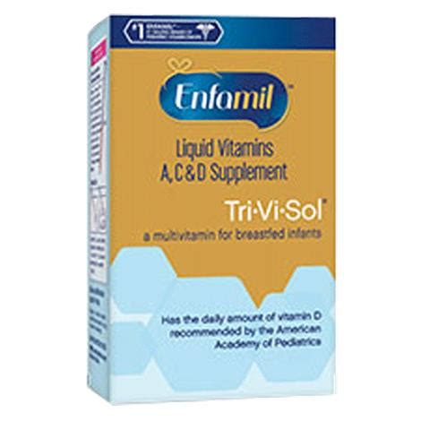 Multivitamin supplements are generally given to so dha supplements are recommended mainly for breast feeding mothers rather than for babies.thus baby vitamin supplements are essential for. Enfamil Tri-Vi-Sol Vitamin A, C and D Supplement Drops for ...