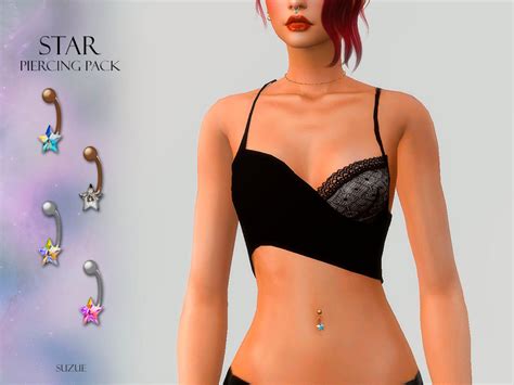 Suzue Star Belly Piercing Set Patreon The Sims 4 Catalog