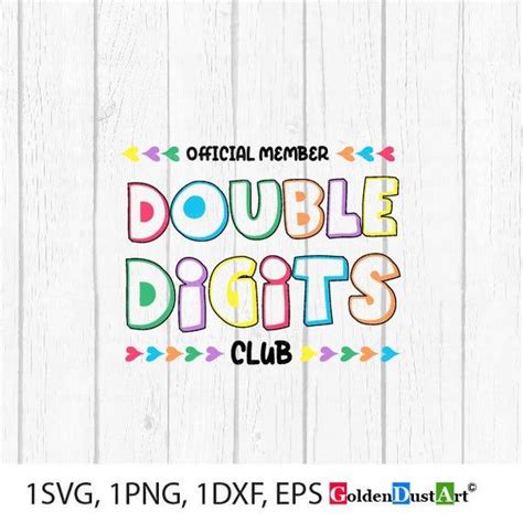 Official Member Double Digits Club Svg Double Digits Svg | Etsy in 2020 | Double digit birthday ...