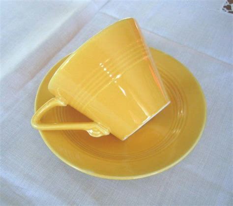 Vintage Harlequin Yellow Coffee Cup And Saucer Yellow Coffee Cups
