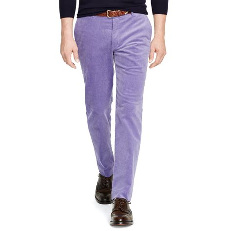 Polo Ralph Lauren Slim Fit Stretch Corduroy Pant In Purple For Men