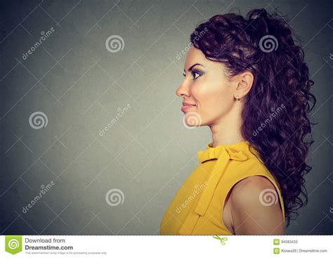 Side Profile Of Beautiful Woman Stock Image Image Of Female