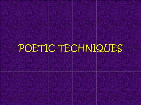 Ppt Poetic Techniques Powerpoint Presentation Free Download Id2227914