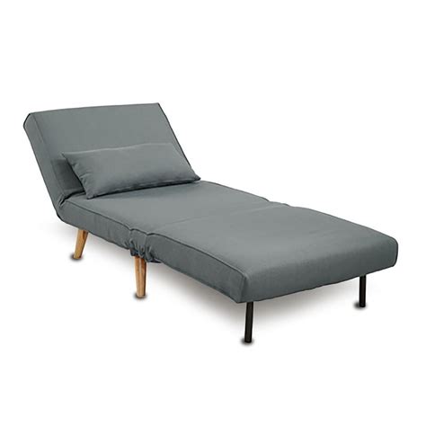 Buy Sarantino Linen Corner Sofa Bed Chair Single Seater Adjustable Dark
