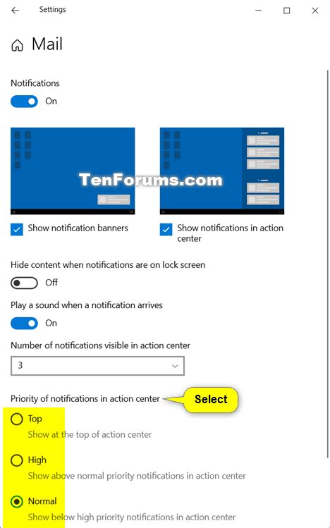 Change Priority Of App Notifications In Action Center In Windows 10