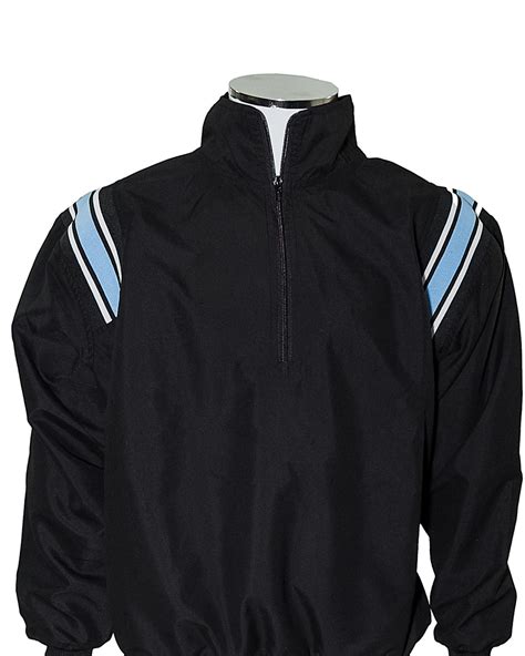 Major League Umpire Jacket Black With Blue Piping Officials Depot