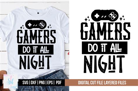 Gamers Do It All Night Svg Design Free Graphic By Svgstudiodesignfiles