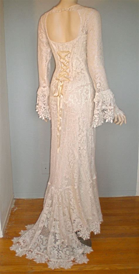 Whatever you're shopping for, we've got it. Corset Back Victorian Antique Crochet LACE Wedding Gown ...