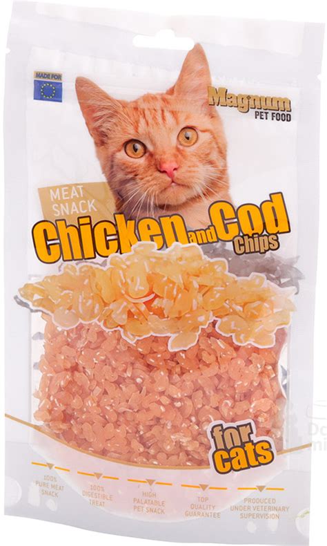 Magnum Chickenandcod Chips For Cats 70g Dobrá Miska