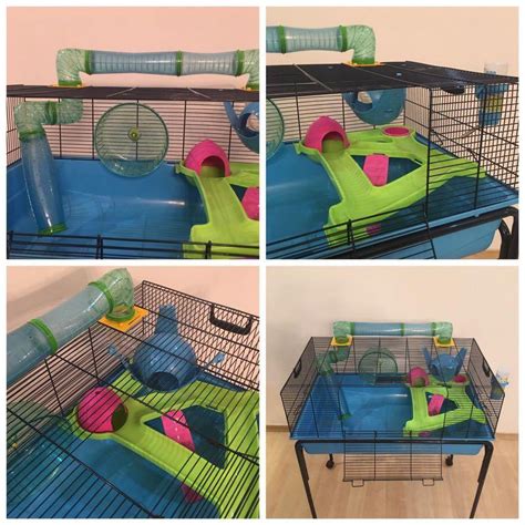 Savic Hamster Sky Metro Cage With Roller Stand Pet Supplies Homes