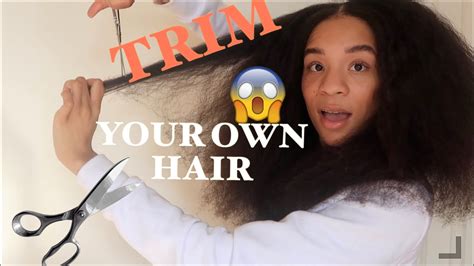 Diy How To Trim Cut Natural Hair For Long Healthy Hair Youtube